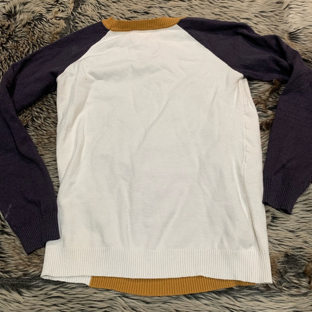 Roolee Colorblock Sweater Rust Color Center With … - image 3